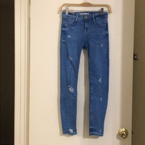 Zara distressed skinny jeans